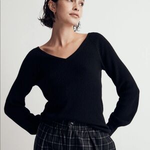 NWT Madewell Linwood Pullover Sweater in XL / black